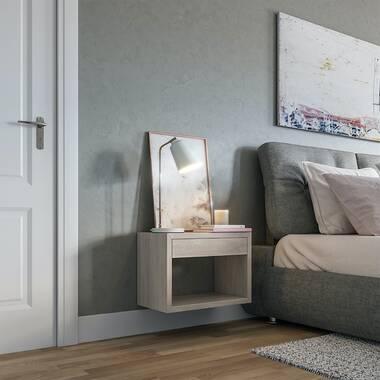 Plain wood deals bedside table